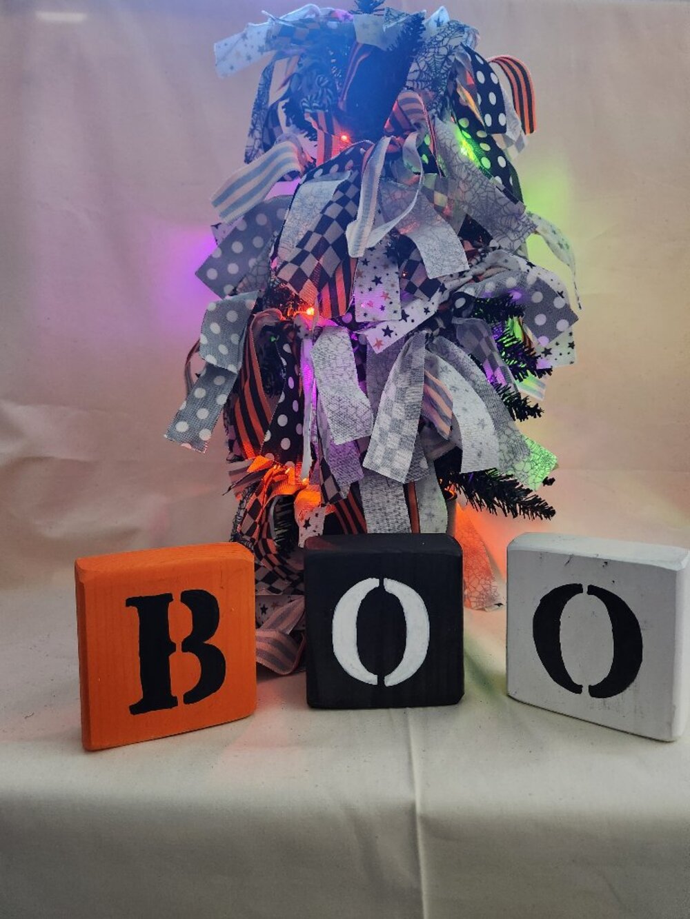 Handmade Wooden BOO Blocks
